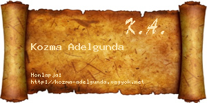 Kozma Adelgunda névjegykártya