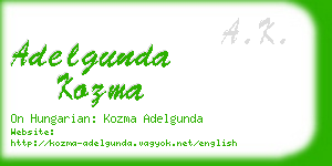 adelgunda kozma business card